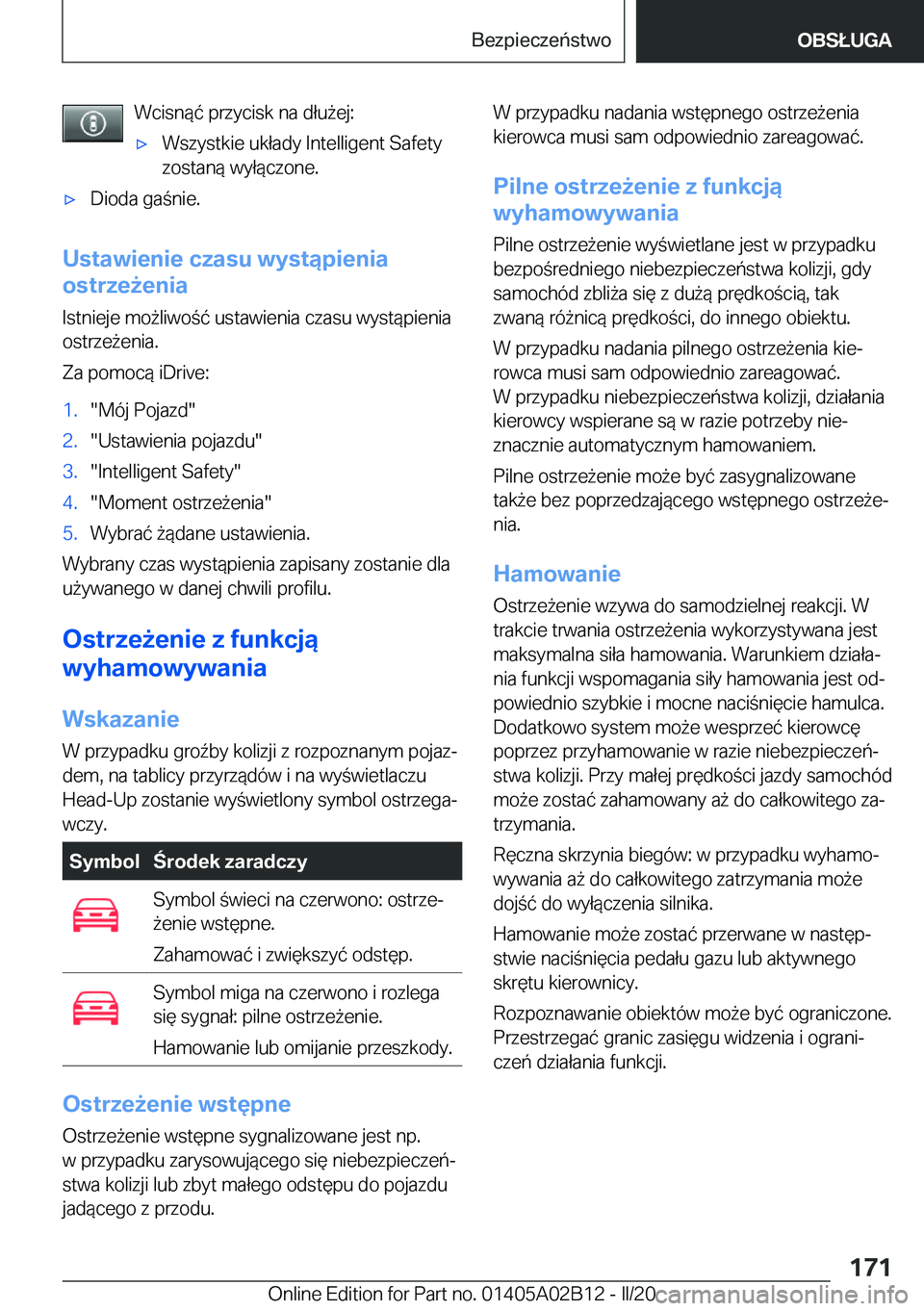 BMW X1 2020  Instrukcja obsługi (in Polish) �W�c�i�s�n�