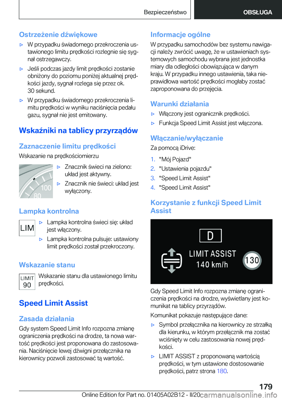 BMW X1 2020  Instrukcja obsługi (in Polish) �O�s�t�r�z�e9�e�n�i�e��d7�w�i�