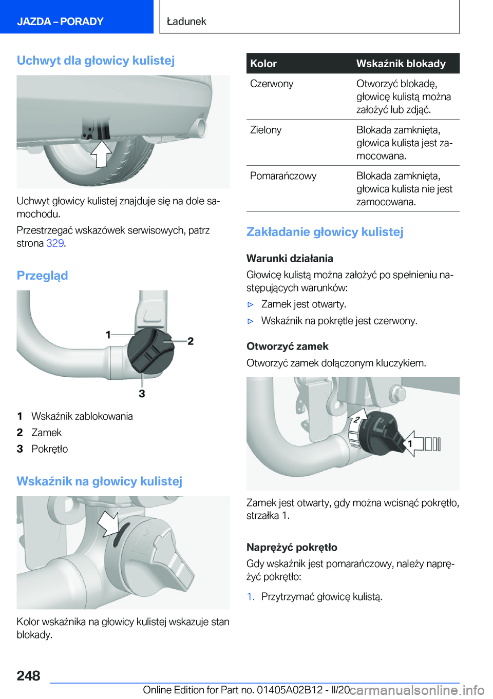 BMW X1 2020  Instrukcja obsługi (in Polish) �U�c�h�w�y�t��d�l�a��g�ł�o�w�i�c�y��k�u�l�i�s�t�e�j
�U�c�h�w�y�t��g�ł�o�w�i�c�y��k�u�l�i�s�t�e�j��z�n�a�j�d�u�j�e��s�i�