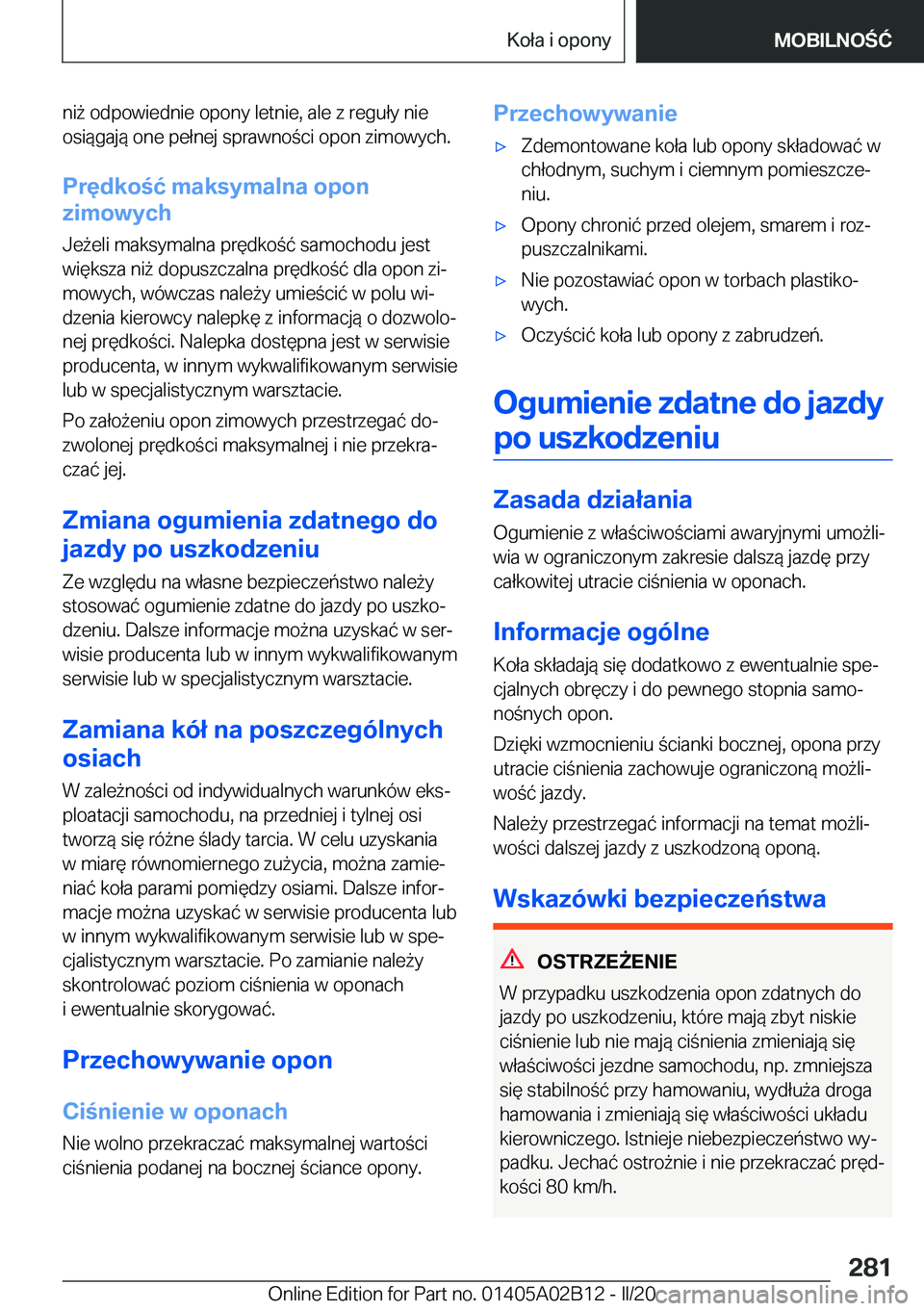 BMW X1 2020  Instrukcja obsługi (in Polish) �n�i9��o�d�p�o�w�i�e�d�n�i�e��o�p�o�n�y��l�e�t�n�i�e�,��a�l�e��z��r�e�g�u�ł�y��n�i�e
�o�s�i�