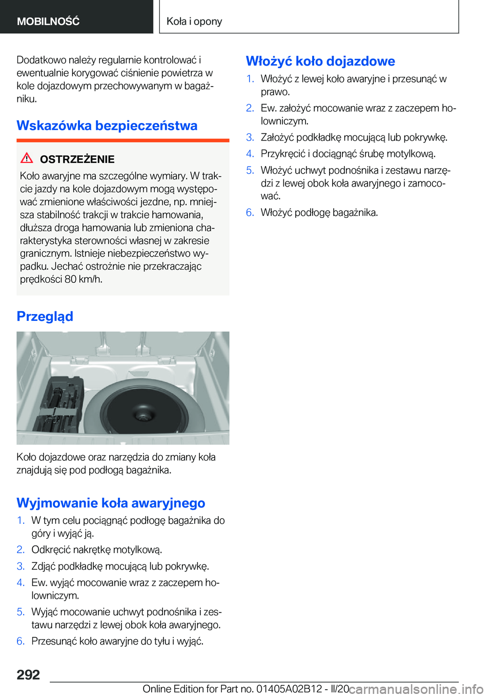 BMW X1 2020  Instrukcja obsługi (in Polish) �D�o�d�a�t�k�o�w�o��n�a�l�e9�y��r�e�g�u�l�a�r�n�i�e��k�o�n�t�r�o�l�o�w�a�
