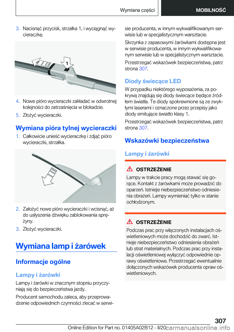 BMW X1 2020  Instrukcja obsługi (in Polish) �3�.�N�a�c�i�s�n�