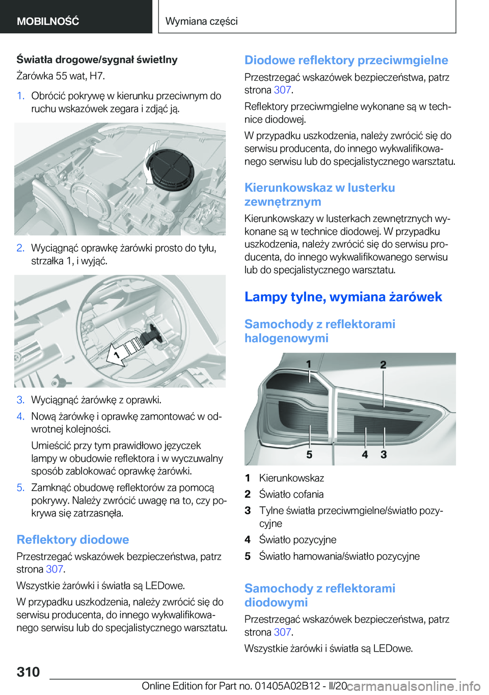 BMW X1 2020  Instrukcja obsługi (in Polish) �w�i�a�t�ł�a��d�r�o�g�o�w�e�/�s�y�g�n�a�ł��w�i�e�t�l�n�y
8�a�r�