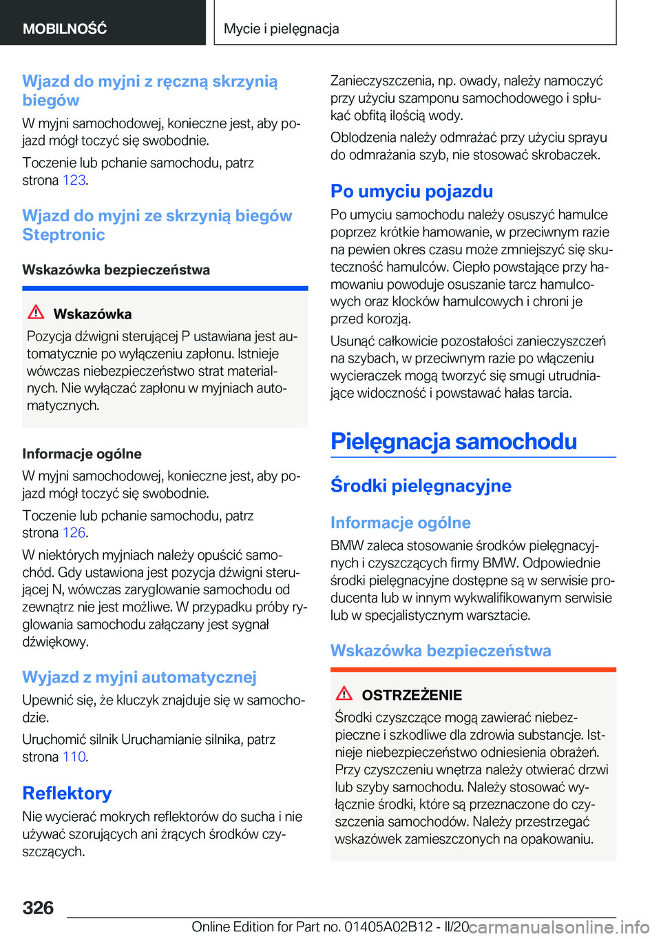 BMW X1 2020  Instrukcja obsługi (in Polish) �W�j�a�z�d��d�o��m�y�j�n�i��z��r�