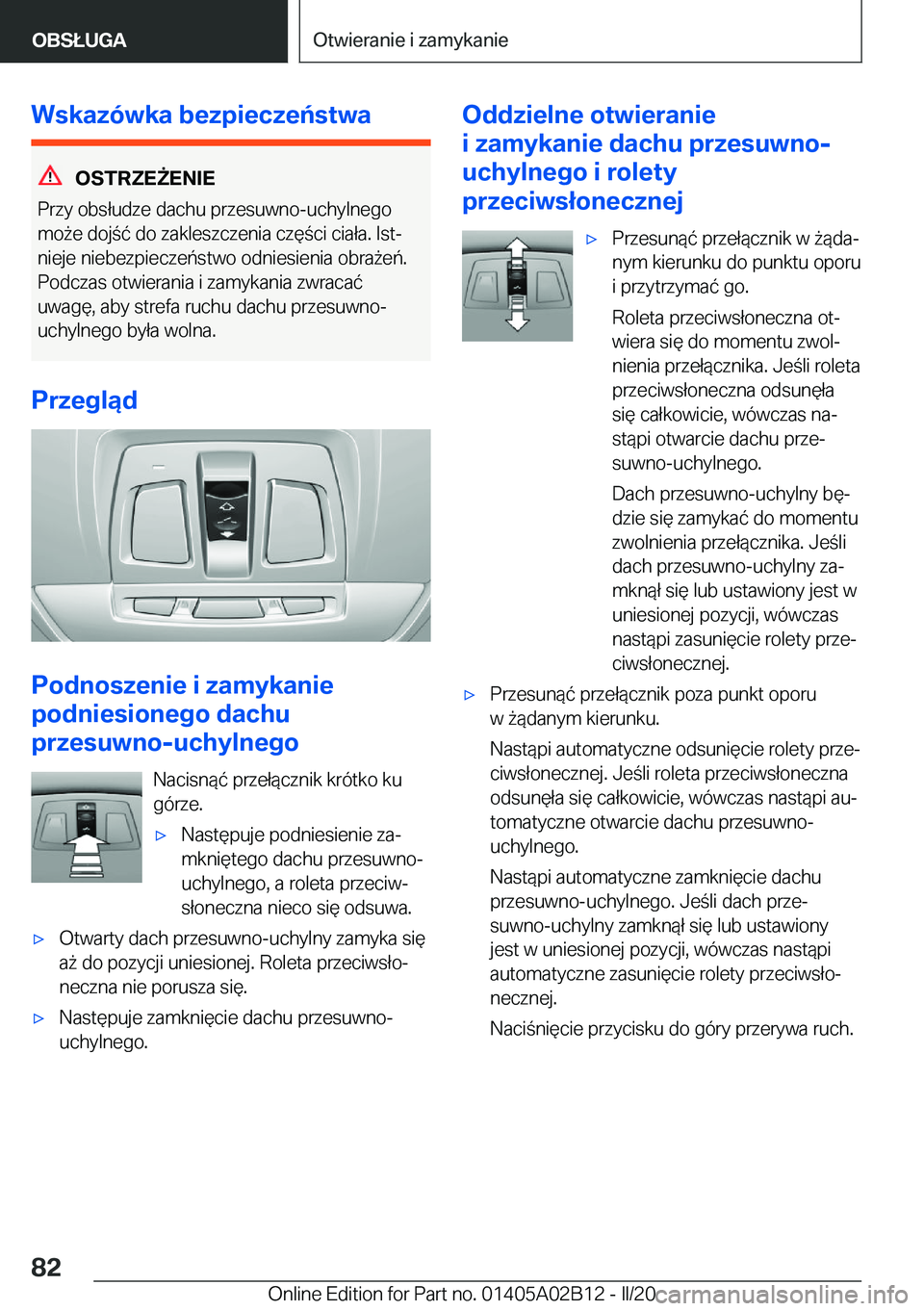BMW X1 2020  Instrukcja obsługi (in Polish) �W�s�k�a�z�