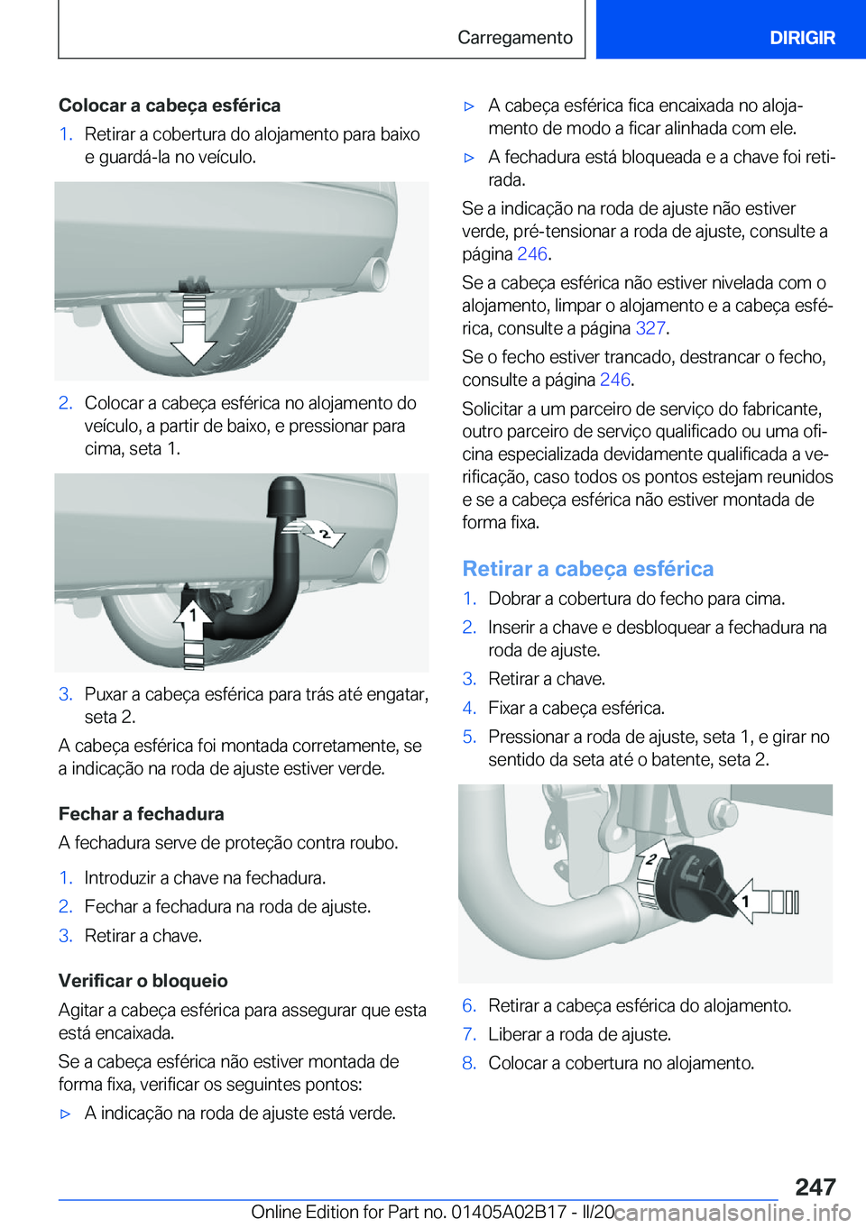 BMW X1 2020  Manual do condutor (in Portuguese) �C�o�l�o�c�a�r��a��c�a�b�e�