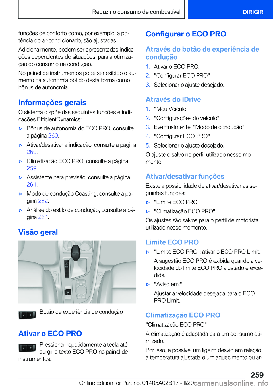 BMW X1 2020  Manual do condutor (in Portuguese) �f�u�n�
