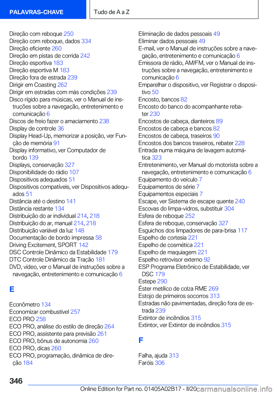 BMW X1 2020  Manual do condutor (in Portuguese) �D�i�r�e�