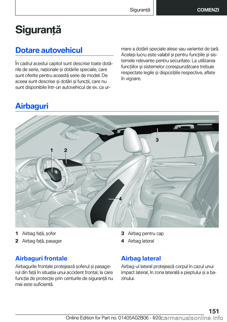 BMW X1 2020  Ghiduri De Utilizare (in Romanian) �S�i�g�u�r�a�n�