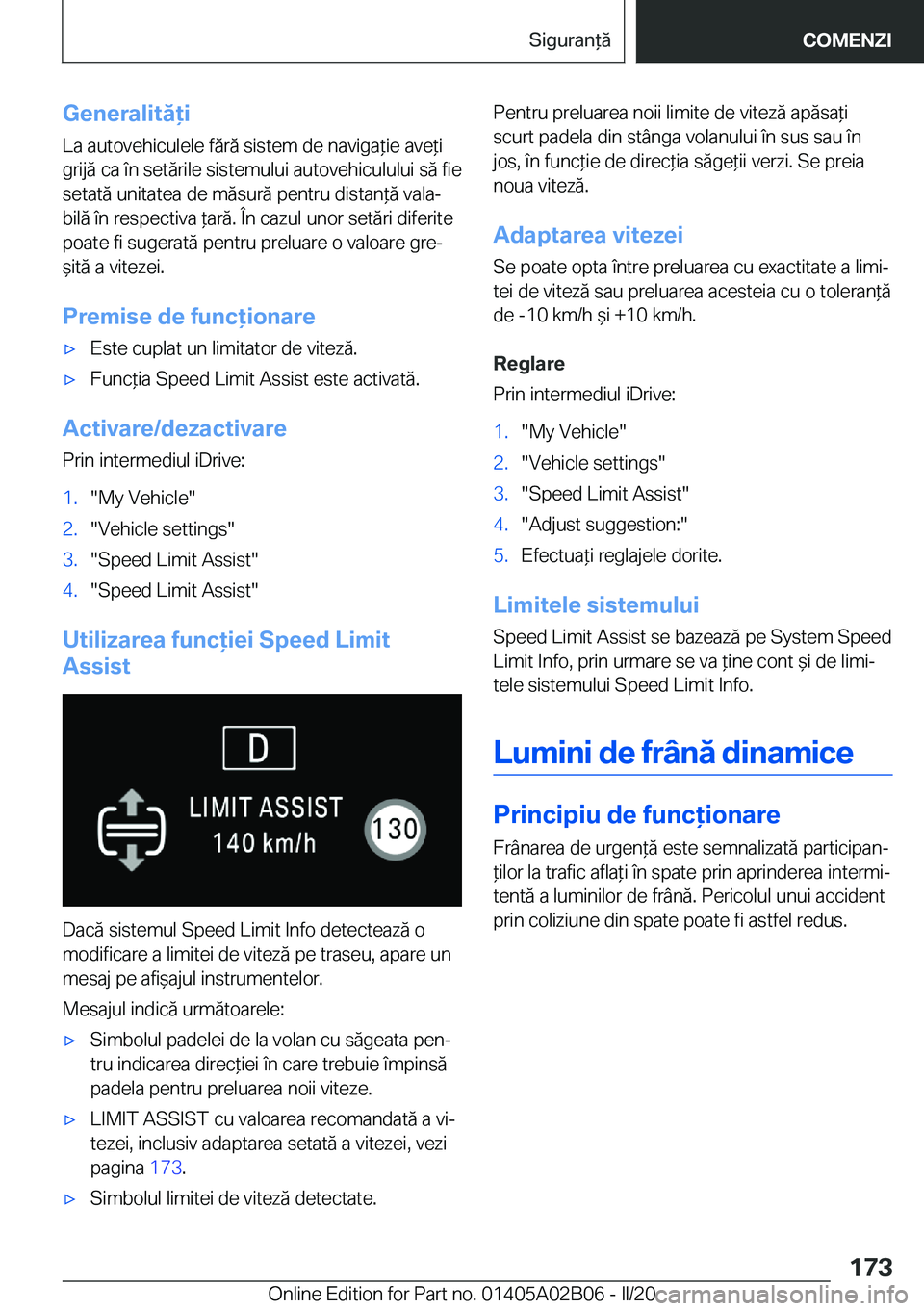 BMW X1 2020  Ghiduri De Utilizare (in Romanian) �G�e�n�e�r�a�l�i�t�