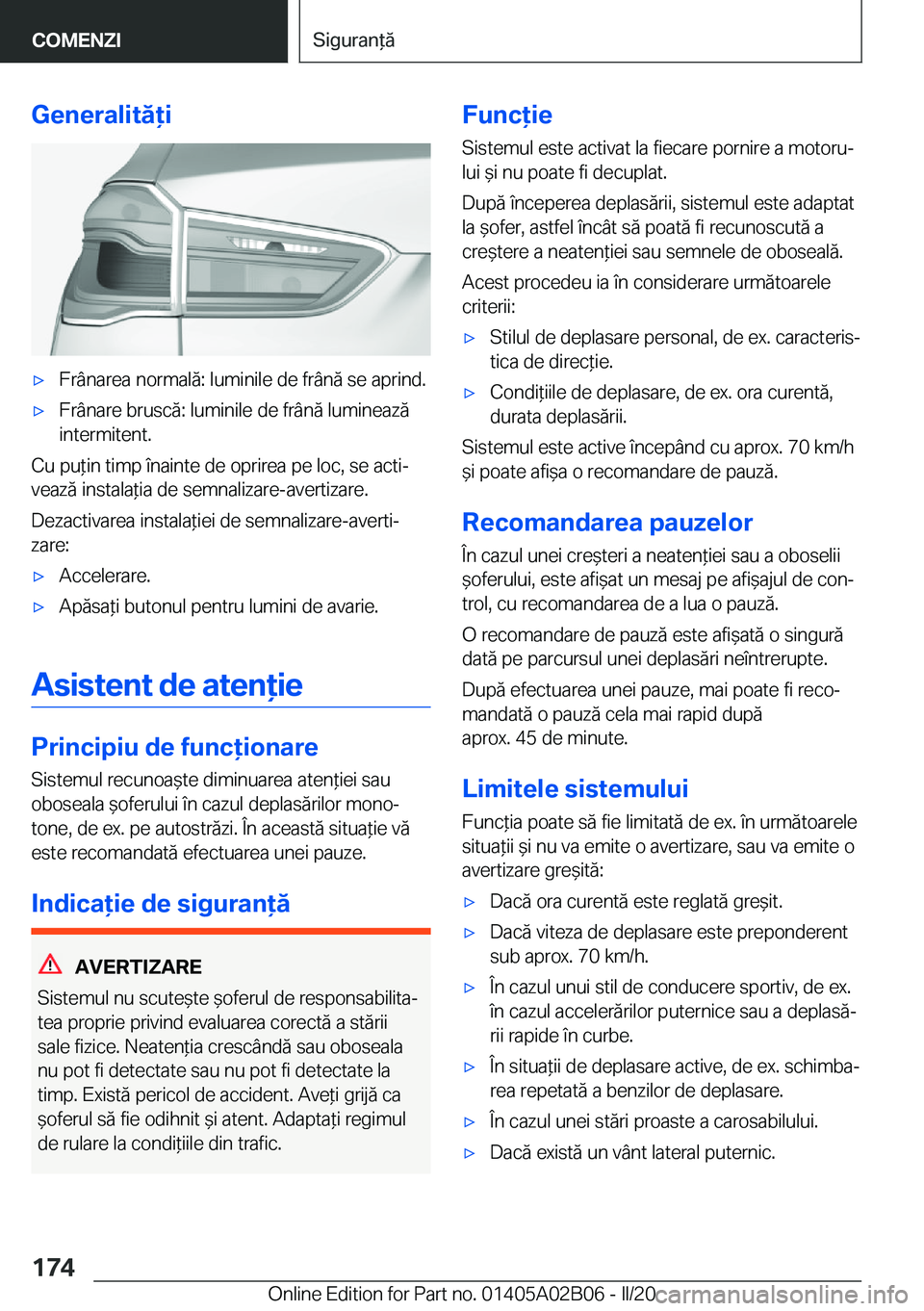 BMW X1 2020  Ghiduri De Utilizare (in Romanian) �G�e�n�e�r�a�l�i�t�