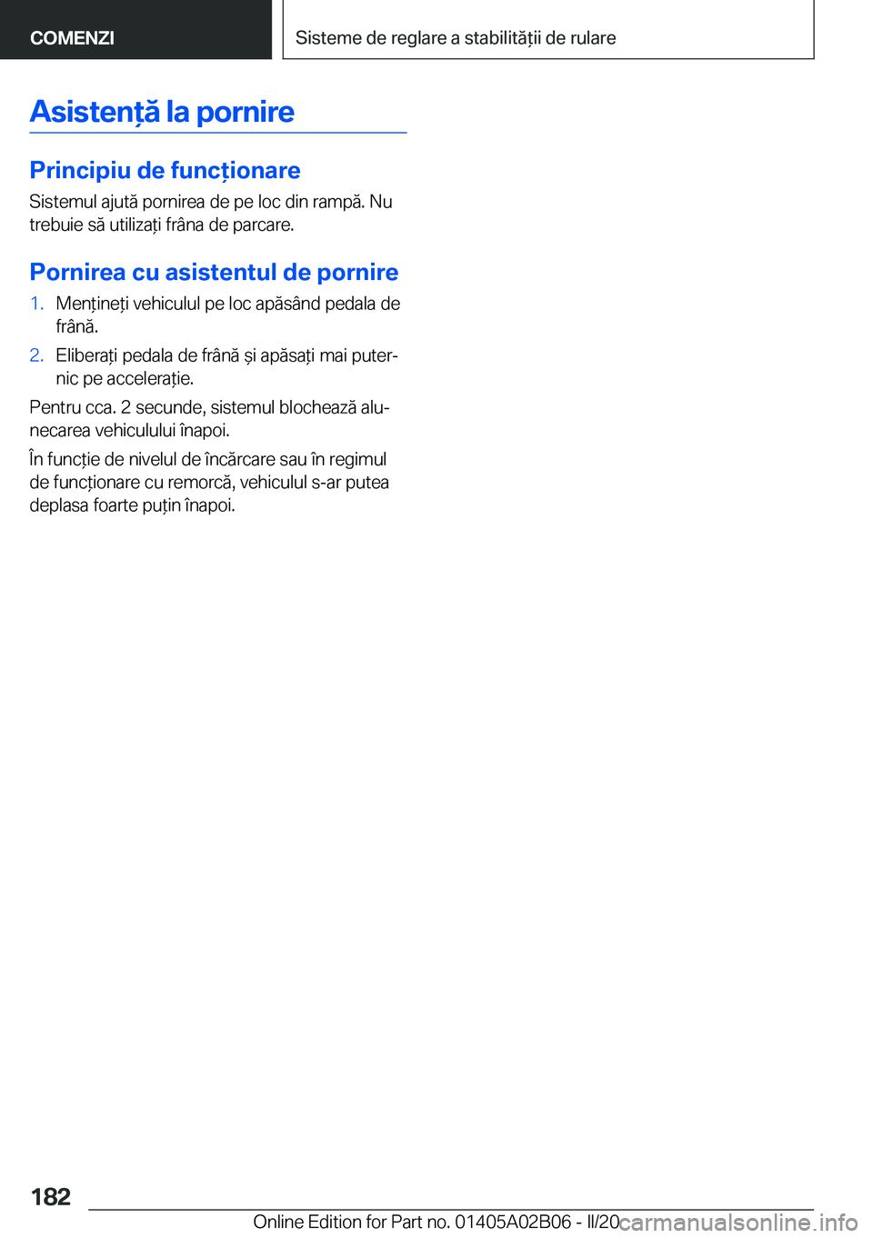 BMW X1 2020  Ghiduri De Utilizare (in Romanian) �A�s�i�s�t�e�n�