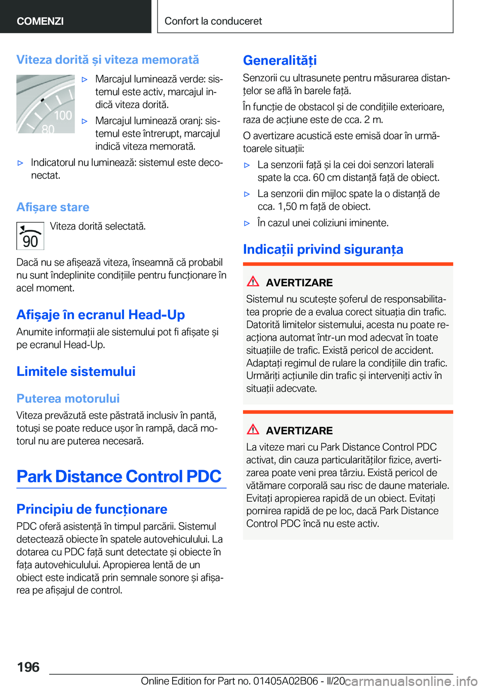 BMW X1 2020  Ghiduri De Utilizare (in Romanian) �V�i�t�e�z�a��d�o�r�i�t�
