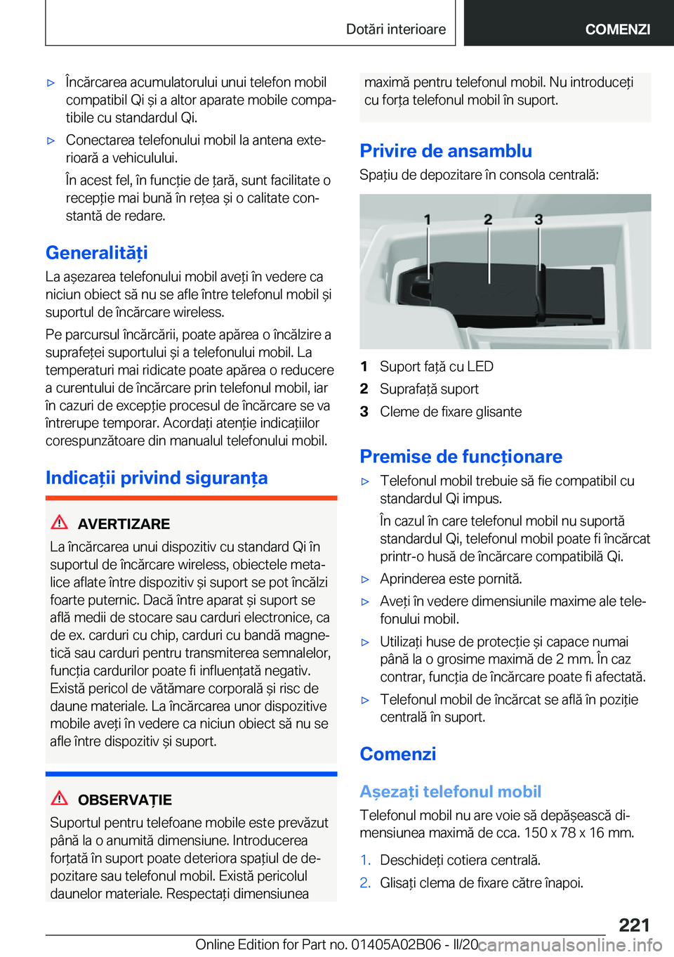 BMW X1 2020  Ghiduri De Utilizare (in Romanian) 'x�