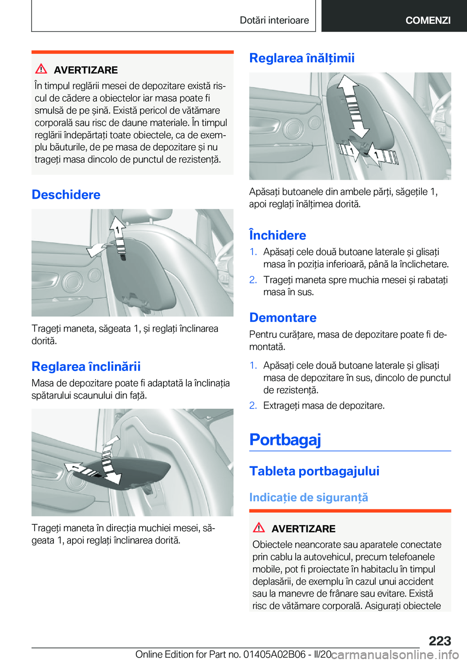BMW X1 2020  Ghiduri De Utilizare (in Romanian) �A�V�E�R�T�I�Z�A�R�E
�