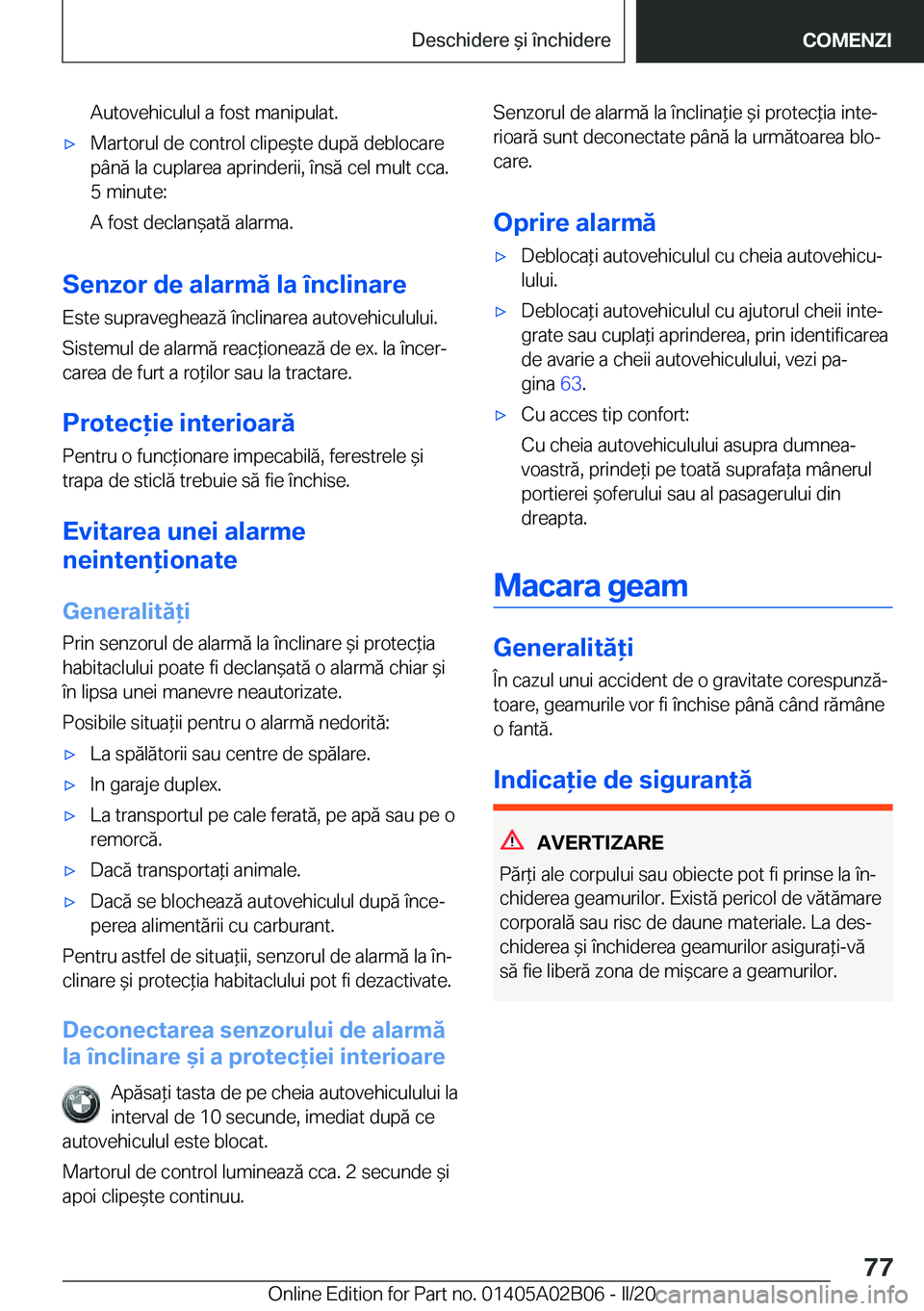 BMW X1 2020  Ghiduri De Utilizare (in Romanian) �A�u�t�o�v�e�h�i�c�u�l�u�l��a��f�o�s�t��m�a�n�i�p�u�l�a�t�.'x�M�a�r�t�o�r�u�l��d�e��c�o�n�t�r�o�l��c�l�i�p�e&�t�e��d�u�p�