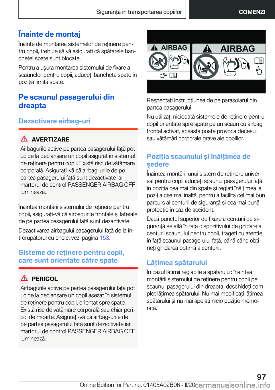 BMW X1 2020  Ghiduri De Utilizare (in Romanian) �
