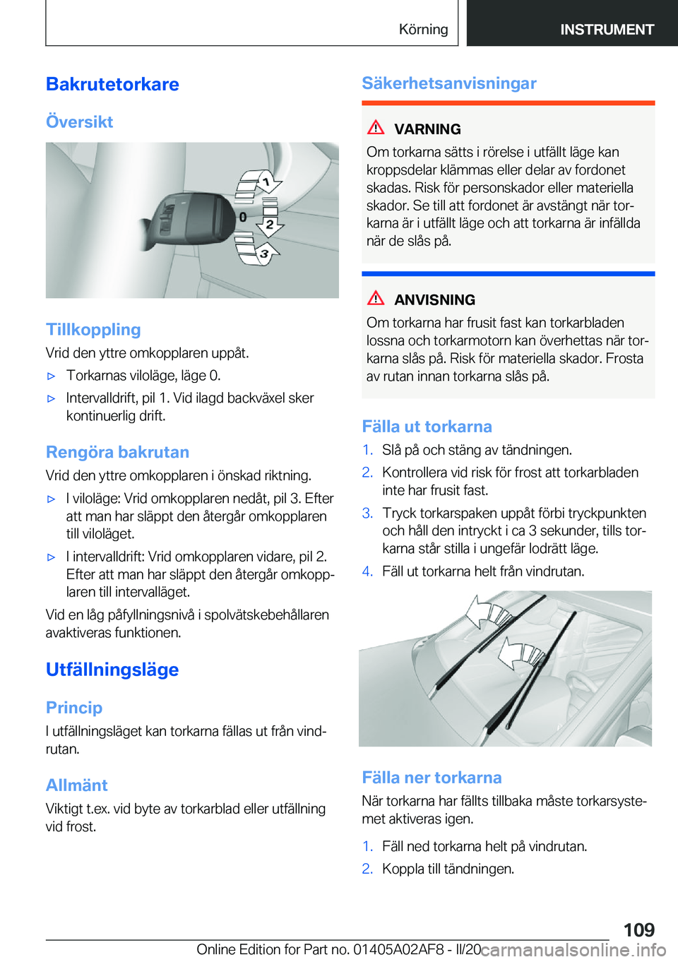 BMW X1 2020  InstruktionsbÖcker (in Swedish) �B�a�k�r�u�t�e�t�o�r�k�a�r�e
�