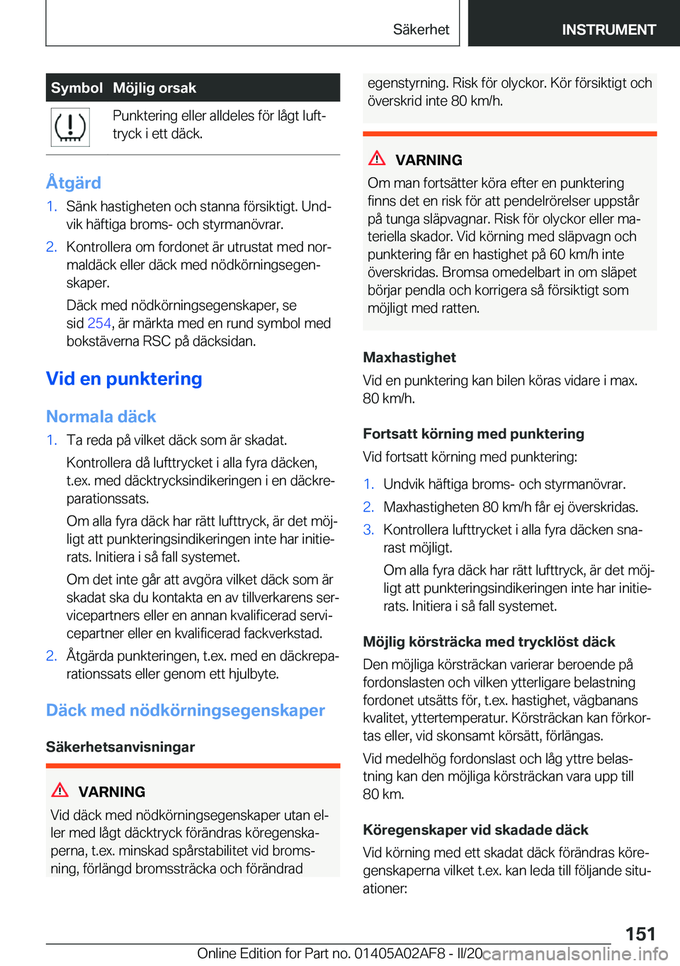 BMW X1 2020  InstruktionsbÖcker (in Swedish) �S�y�m�b�o�l�M�