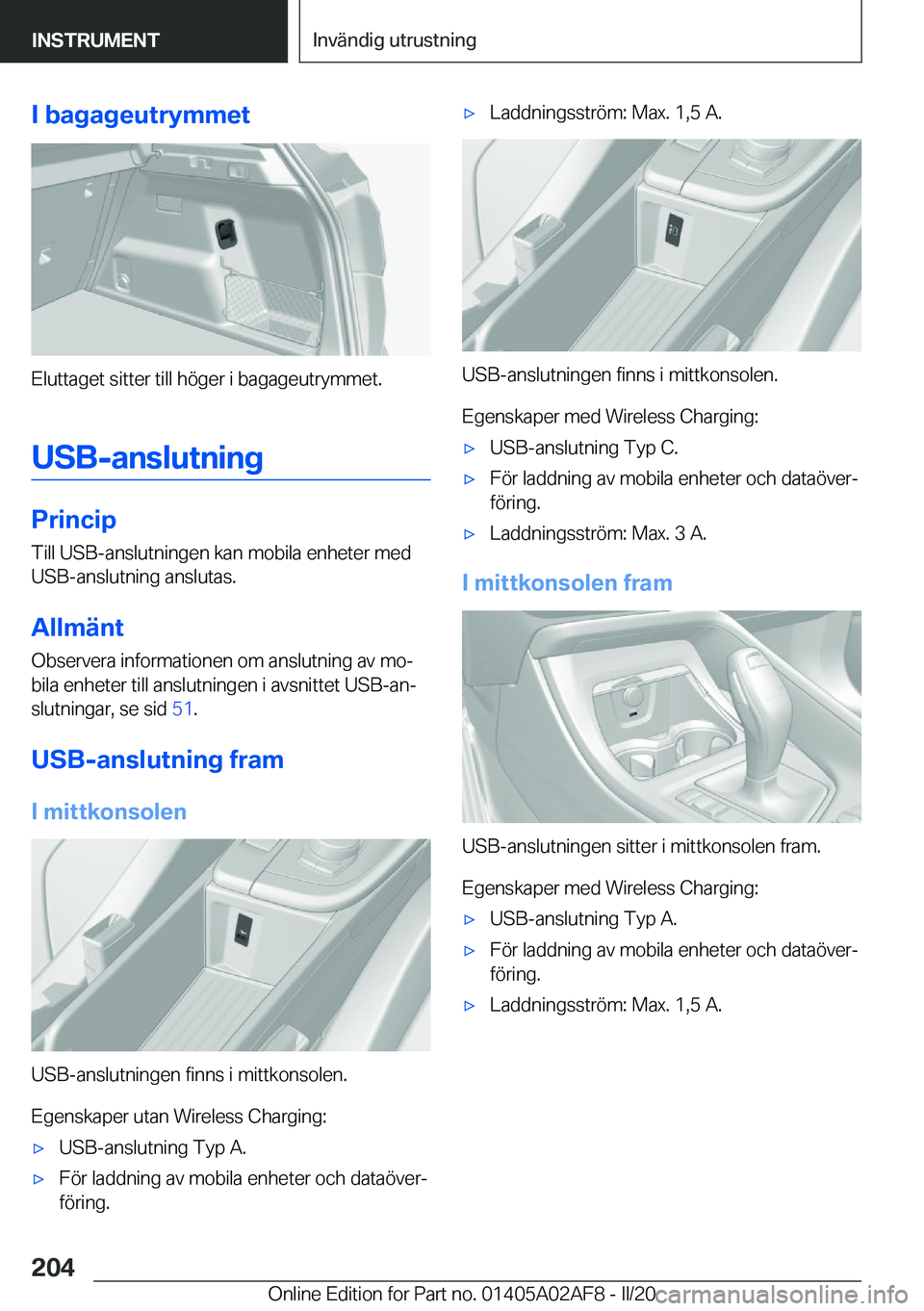 BMW X1 2020  InstruktionsbÖcker (in Swedish) �I��b�a�g�a�g�e�u�t�r�y�m�m�e�t
�E�l�u�t�t�a�g�e�t��s�i�t�t�e�r��t�i�l�l��h�