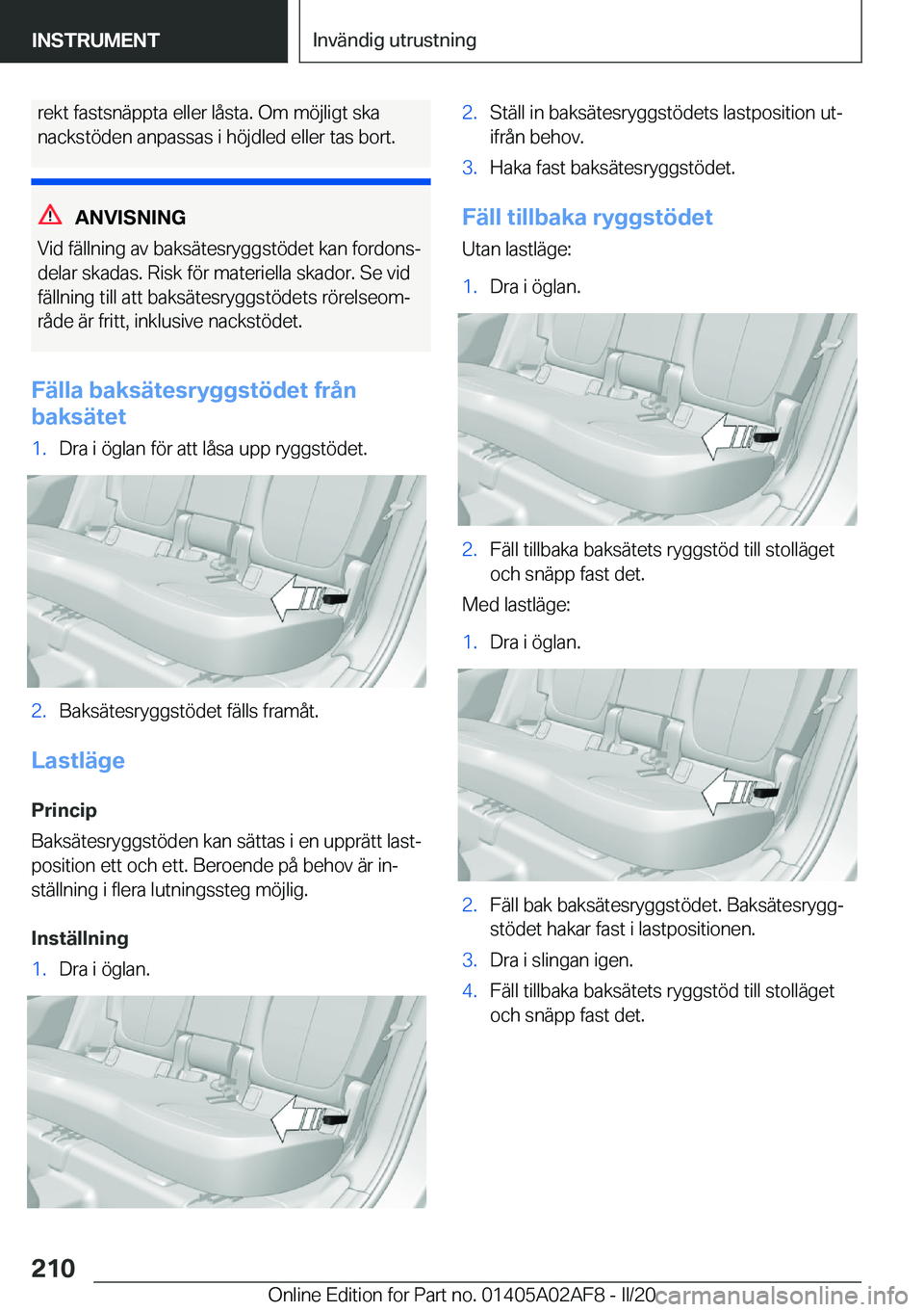 BMW X1 2020  InstruktionsbÖcker (in Swedish) �r�e�k�t��f�a�s�t�s�n�ä�p�p�t�a��e�l�l�e�r��l�å�s�t�a�.��O�m��m�