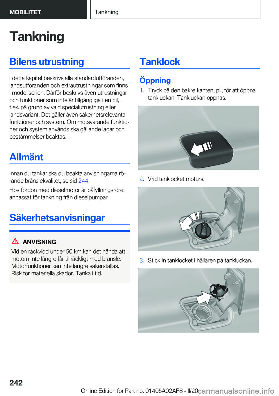 BMW X1 2020  InstruktionsbÖcker (in Swedish) �T�a�n�k�n�i�n�g�B�i�l�e�n�s��u�t�r�u�s�t�n�i�n�g
�I��d�e�t�t�a��k�a�p�i�t�e�l��b�e�s�k�r�i�v�s��a�l�l�a��s�t�a�n�d�a�r�d�u�t�f�