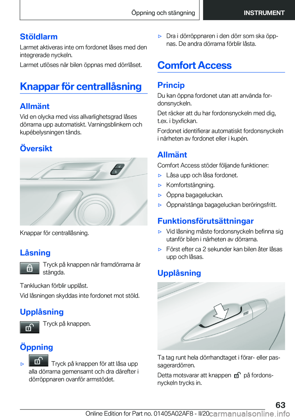 BMW X1 2020  InstruktionsbÖcker (in Swedish) �S�t�
