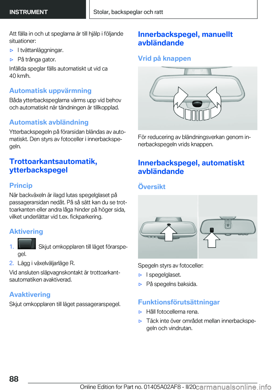 BMW X1 2020  InstruktionsbÖcker (in Swedish) �A�t�t��f�ä�l�l�a��i�n��o�c�h��u�t��s�p�e�g�l�a�r�n�a��ä�r��t�i�l�l��h�j�ä�l�p��i��f�