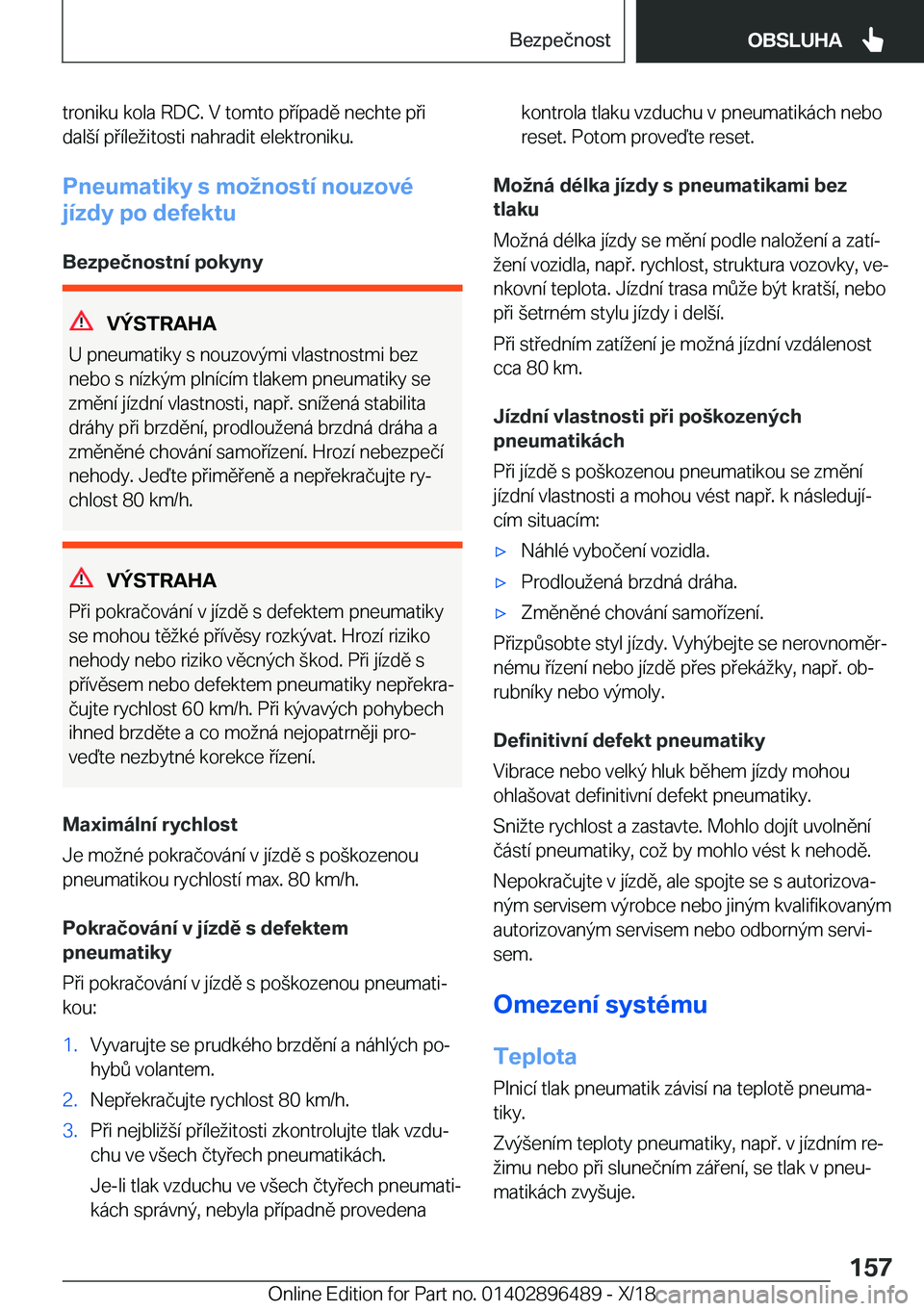 BMW X1 2019  Návod na použití (in Czech) �t�r�o�n�i�k�u��k�o�l�a��R�D�C�.��V��t�o�m�t�o��p�