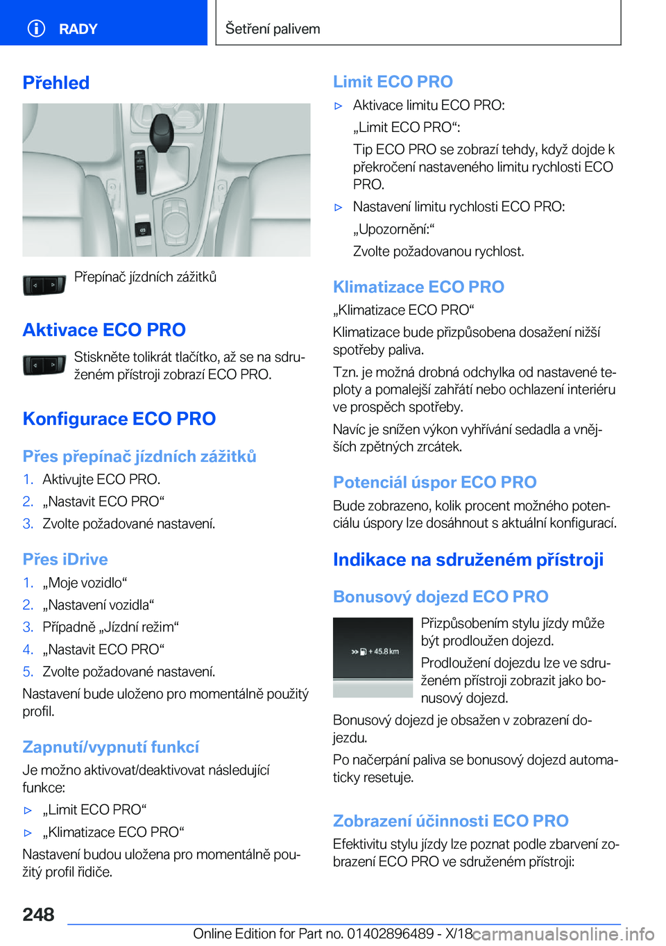 BMW X1 2019  Návod na použití (in Czech) �P�e�h�l�e�d
�P�e�p�