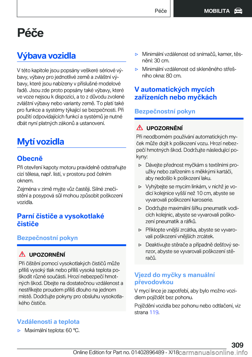 BMW X1 2019  Návod na použití (in Czech) �P�