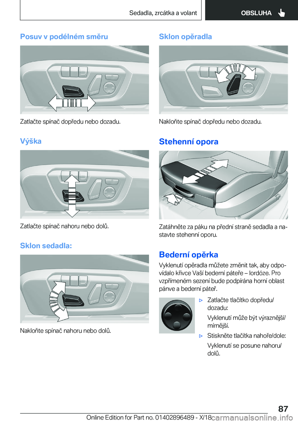 BMW X1 2019  Návod na použití (in Czech) �P�o�s�u�v��v��p�o�d�