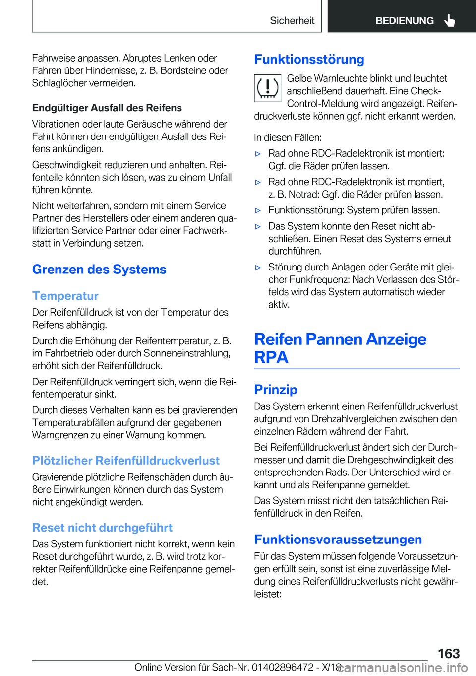 BMW X1 2019  Betriebsanleitungen (in German) �F�a�h�r�w�e�i�s�e��a�n�p�a�s�s�e�n�.��A�b�r�u�p�t�e�s��L�e�n�k�e�n��o�d�e�r�F�a�h�r�e�n��