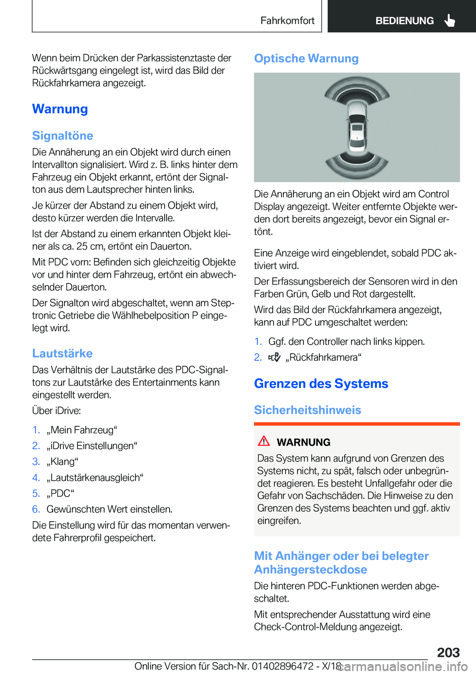 BMW X1 2019  Betriebsanleitungen (in German) �W�e�n�n��b�e�i�m��D�r�
