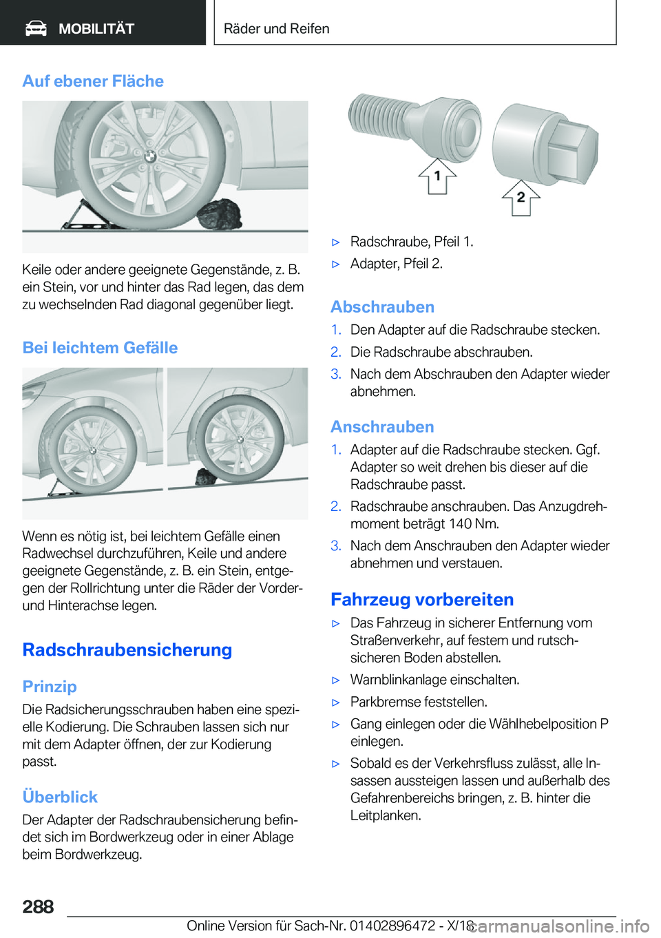 BMW X1 2019  Betriebsanleitungen (in German) �A�u�f��e�b�e�n�e�r��F�l�