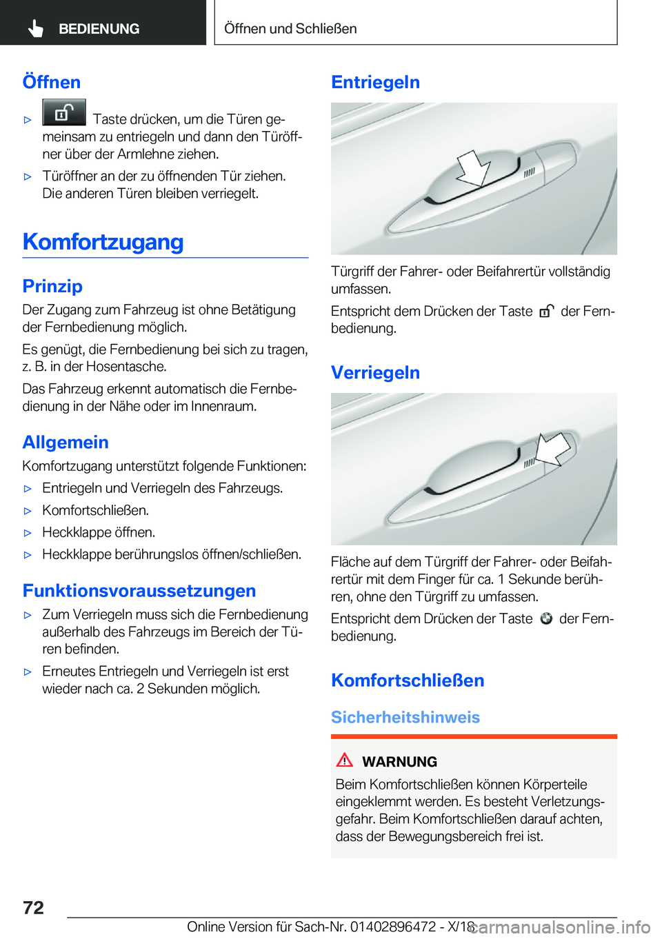 BMW X1 2019  Betriebsanleitungen (in German) �