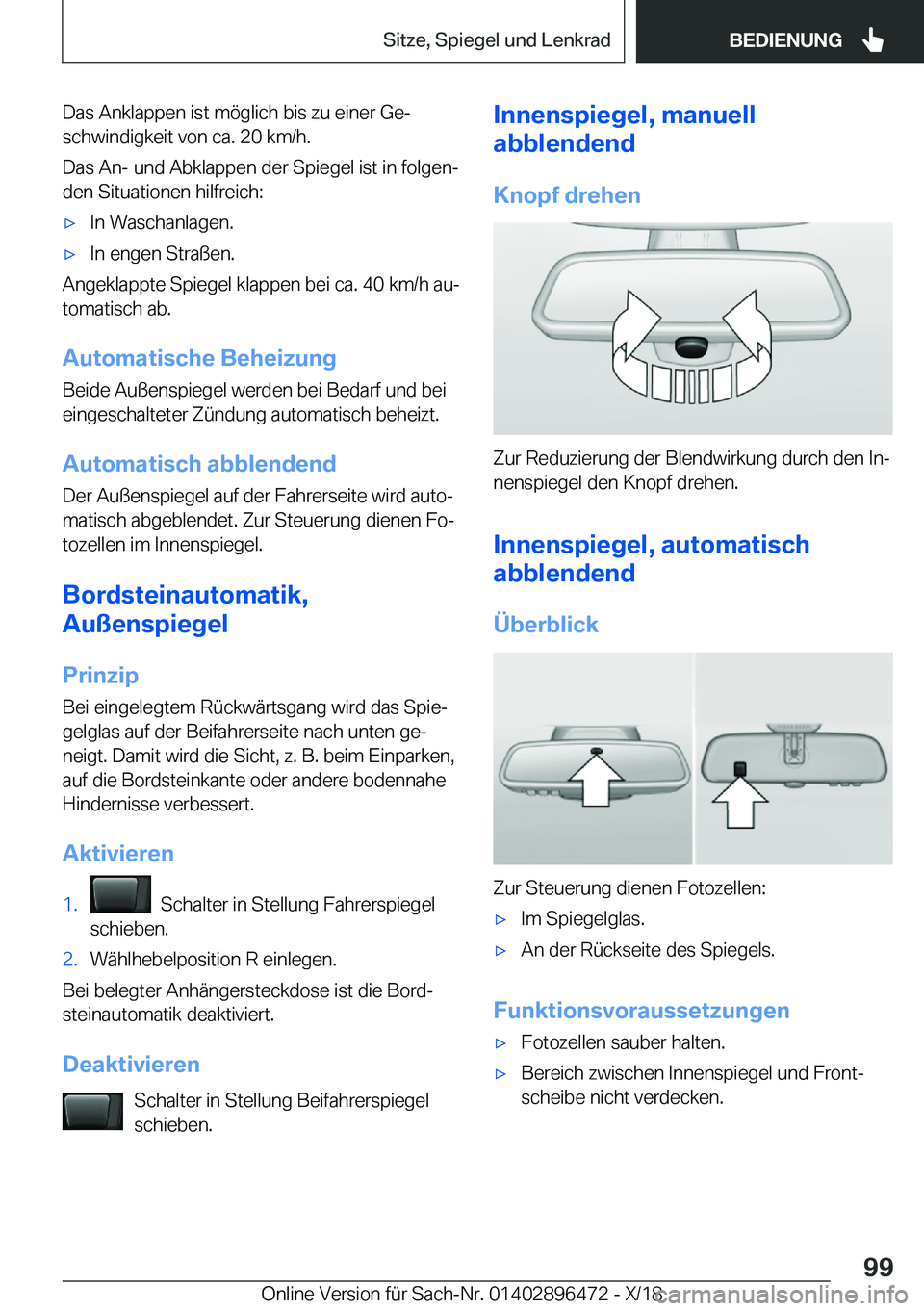 BMW X1 2019  Betriebsanleitungen (in German) �D�a�s��A�n�k�l�a�p�p�e�n��i�s�t��m�