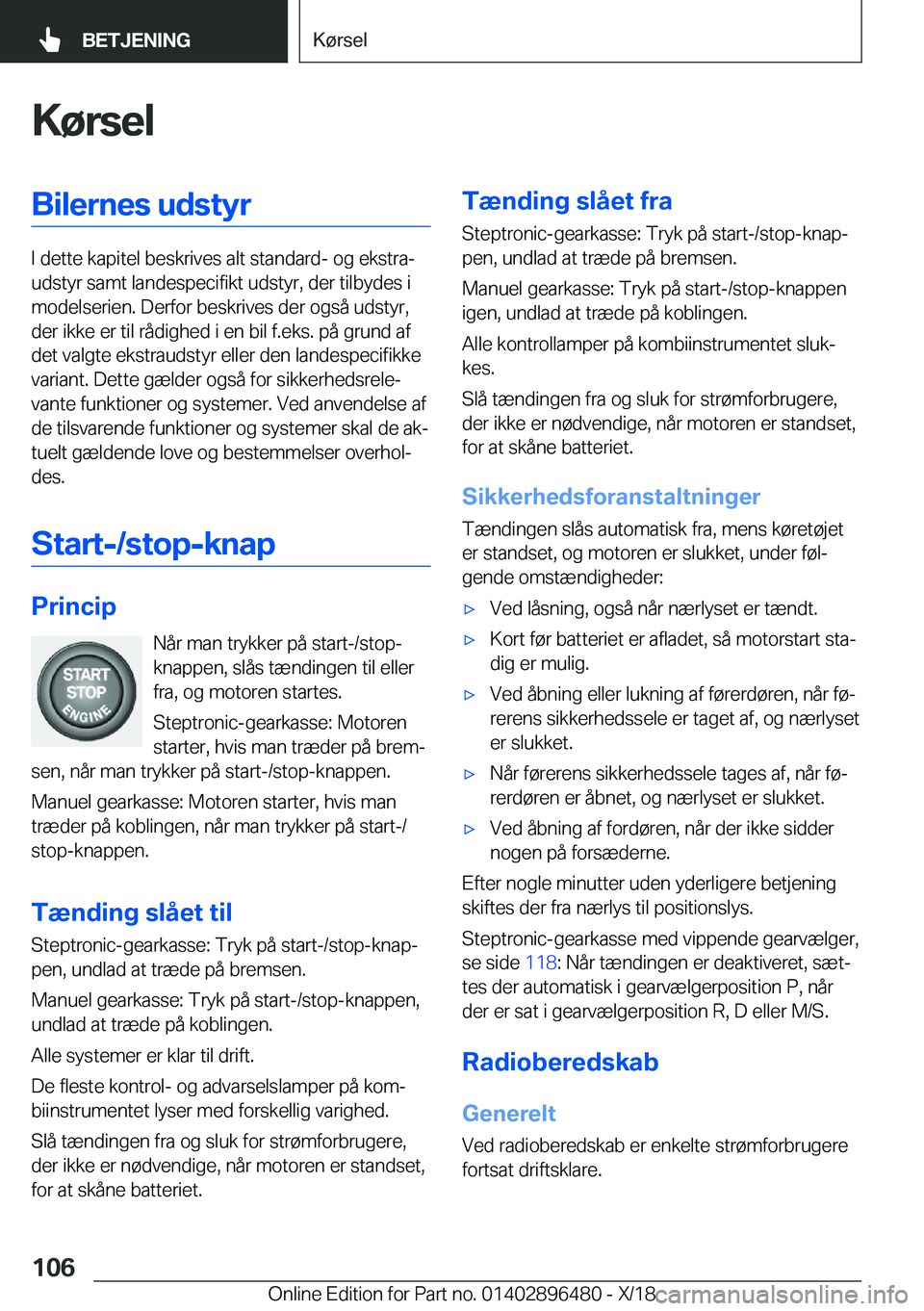 BMW X1 2019  InstruktionsbØger (in Danish) �K�