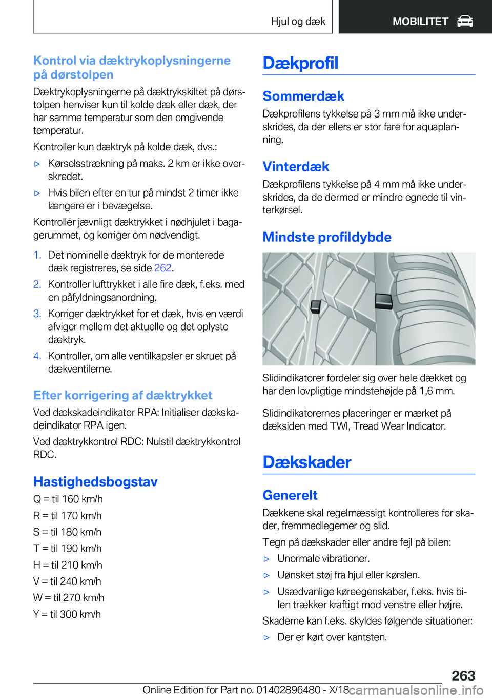 BMW X1 2019  InstruktionsbØger (in Danish) �K�o�n�t�r�o�l��v�i�a��d�æ�k�t�r�y�k�o�p�l�y�s�n�i�n�g�e�r�n�e
�p�å��d�