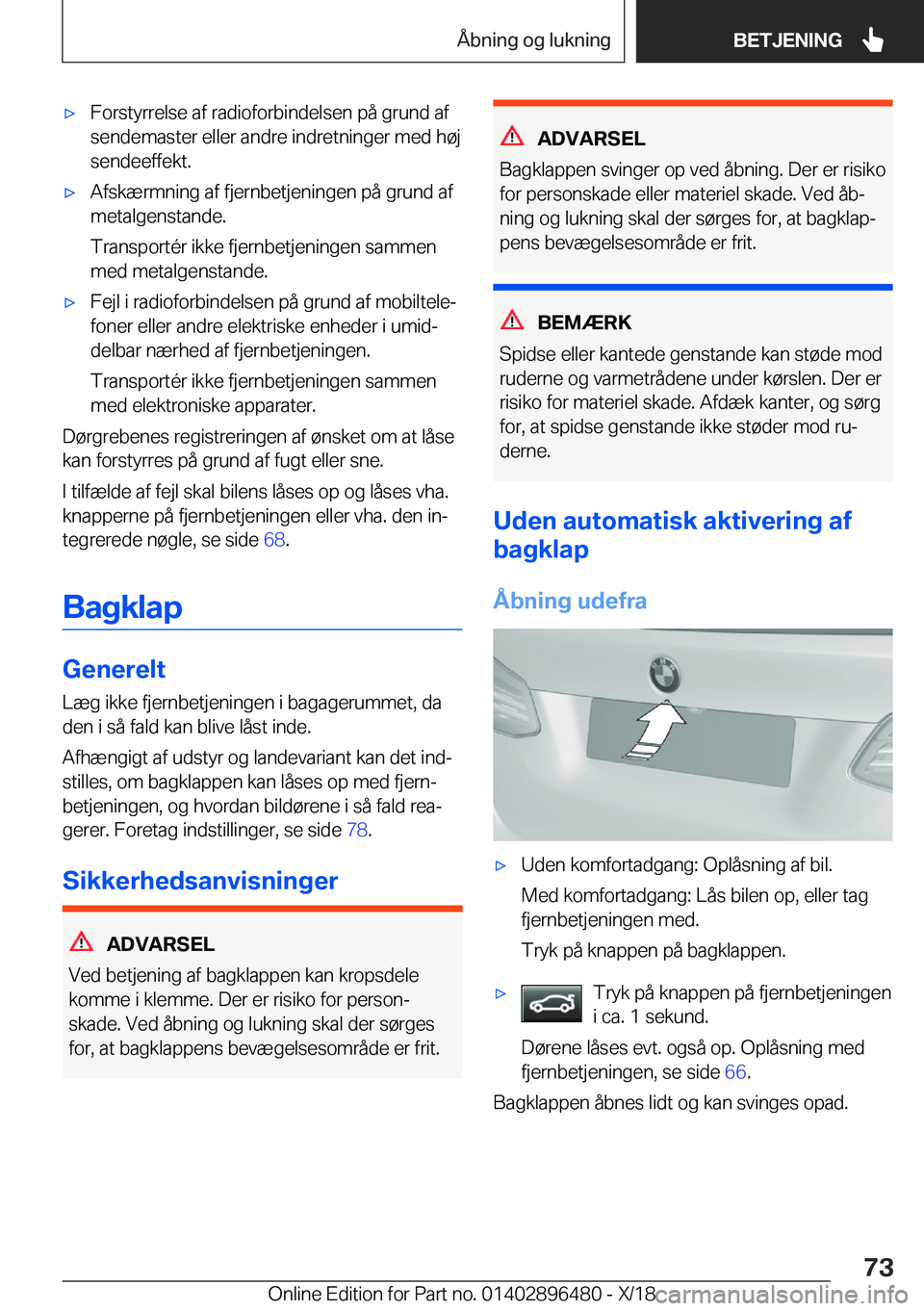 BMW X1 2019  InstruktionsbØger (in Danish) 'x�F�o�r�s�t�y�r�r�e�l�s�e��a�f��r�a�d�i�o�f�o�r�b�i�n�d�e�l�s�e�n��p�å��g�r�u�n�d��a�f�s�e�n�d�e�m�a�s�t�e�r��e�l�l�e�r��a�n�d�r�e��i�n�d�r�e�t�n�i�n�g�e�r��m�e�d��h�