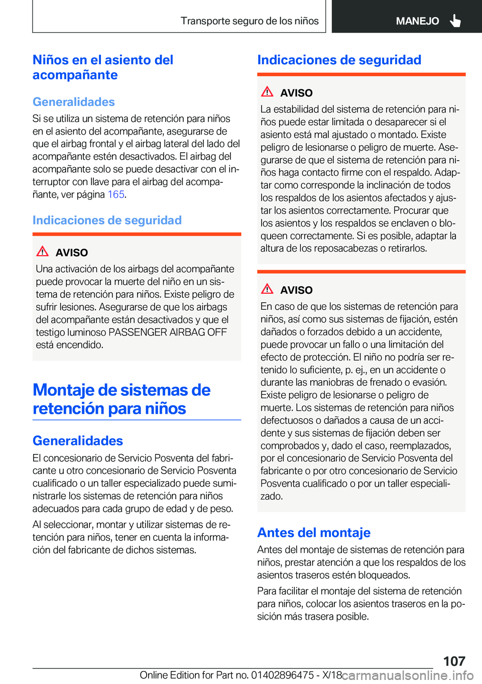 BMW X1 2019  Manuales de Empleo (in Spanish) �N�i�