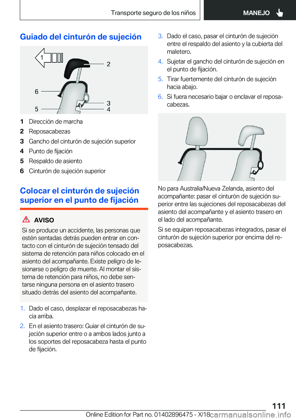 BMW X1 2019  Manuales de Empleo (in Spanish) �G�u�i�a�d�o��d�e�l��c�i�n�t�u�r�