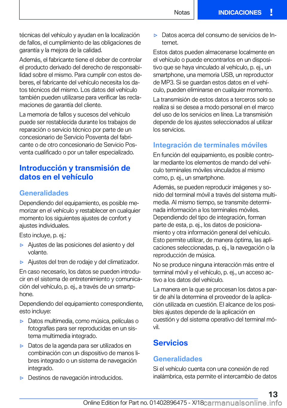 BMW X1 2019  Manuales de Empleo (in Spanish) �t�