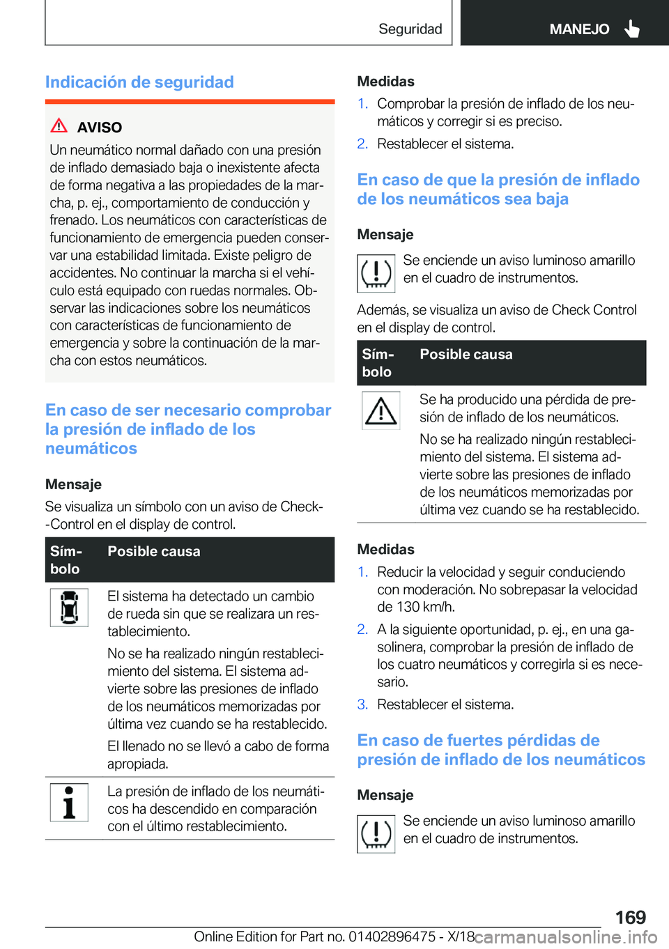 BMW X1 2019  Manuales de Empleo (in Spanish) �I�n�d�i�c�a�c�i�