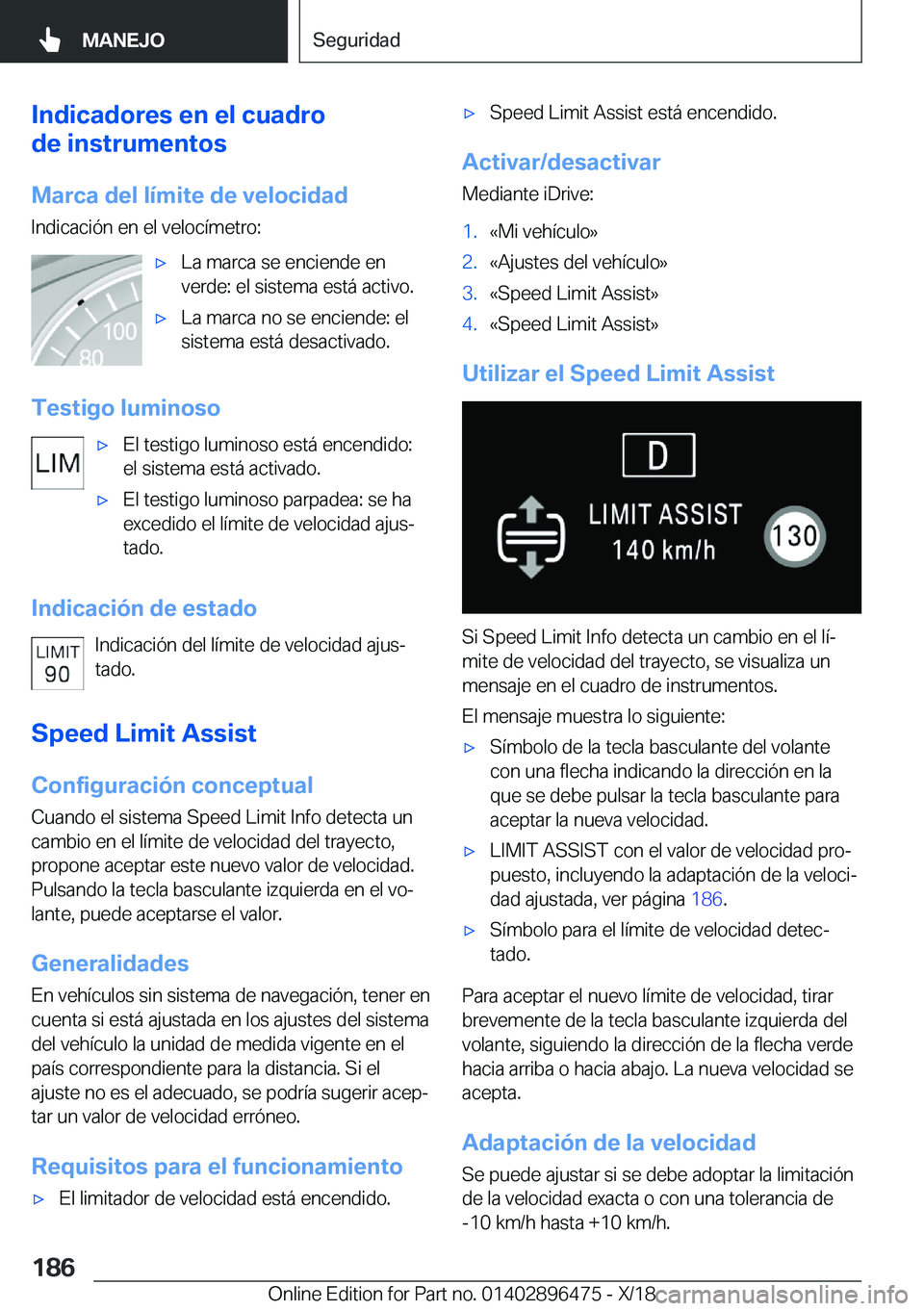 BMW X1 2019  Manuales de Empleo (in Spanish) �I�n�d�i�c�a�d�o�r�e�s��e�n��e�l��c�u�a�d�r�o
�d�e��i�n�s�t�r�u�m�e�n�t�o�s
�M�a�r�c�a��d�e�l��l�