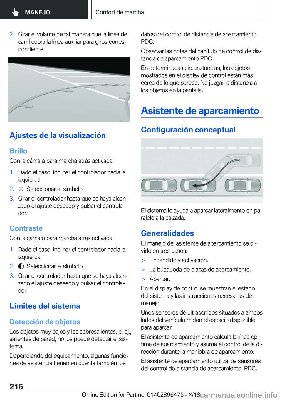 BMW X1 2019  Manuales de Empleo (in Spanish) �2�.�G�i�r�a�r��e�l��v�o�l�a�n�t�e��d�e��t�a�l��m�a�n�e�r�a��q�u�e��l�a��l�