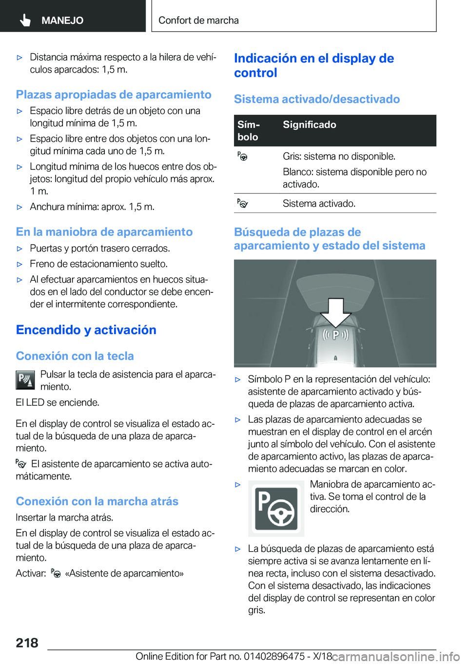 BMW X1 2019  Manuales de Empleo (in Spanish) x�D�i�s�t�a�n�c�i�a��m�