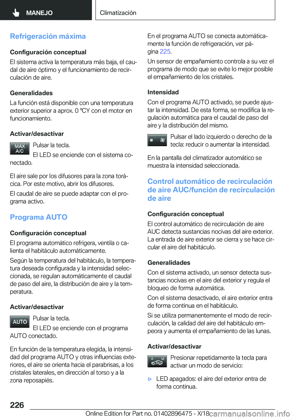 BMW X1 2019  Manuales de Empleo (in Spanish) �R�e�f�r�i�g�e�r�a�c�i�
