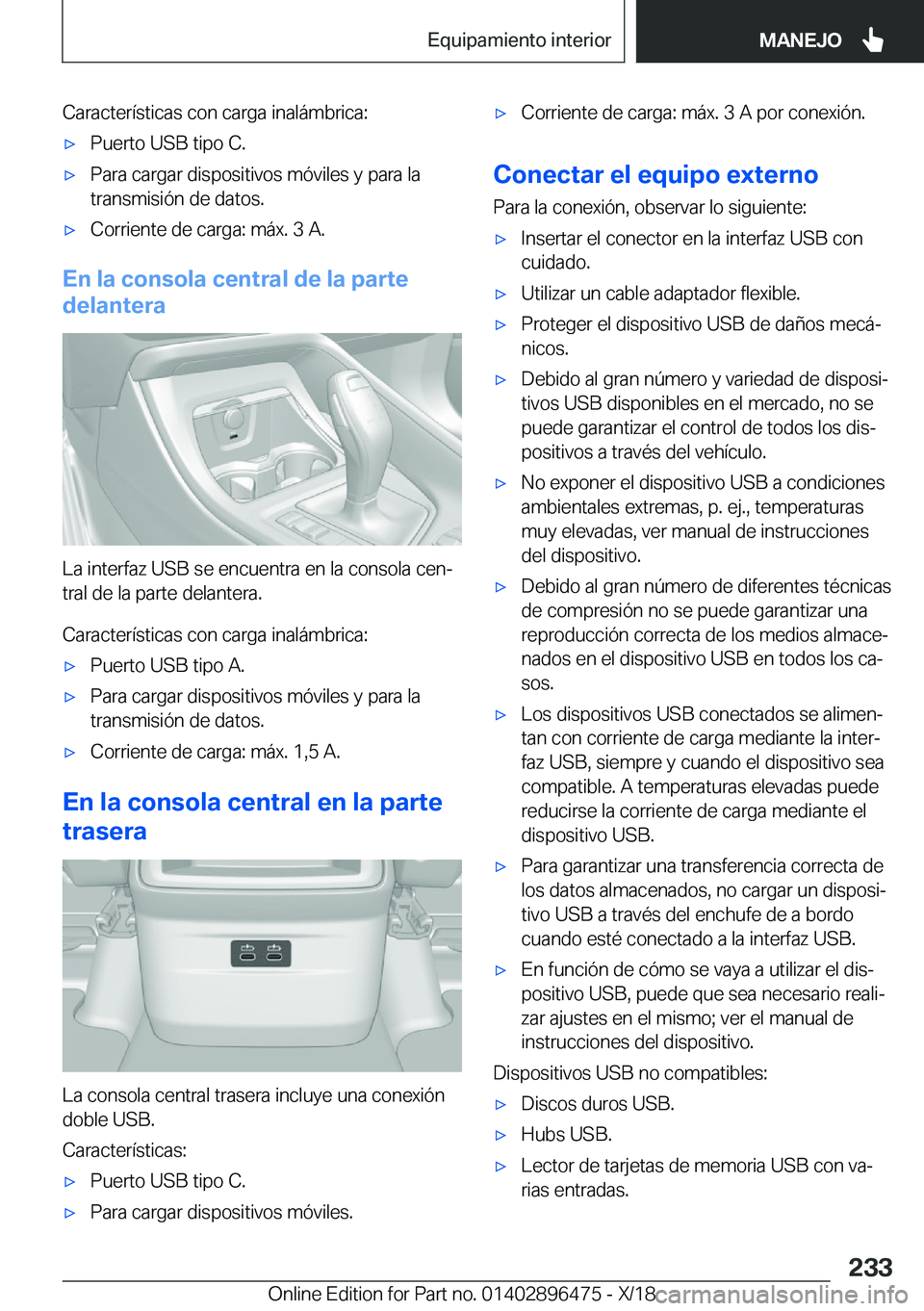 BMW X1 2019  Manuales de Empleo (in Spanish) �C�a�r�a�c�t�e�r�
