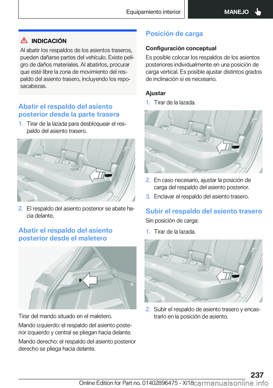 BMW X1 2019  Manuales de Empleo (in Spanish) �I�N�D�I�C�A�C�I�